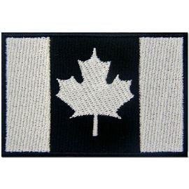 La bandera los E.E.U.U. de Canadá bordó el soporte de papel sentido los remiendos de las insignias del paño