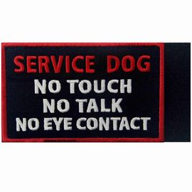 NO ME TOQUE los remiendos tejidos bordado de encargo de las insignias del paño para los perros de trabajo