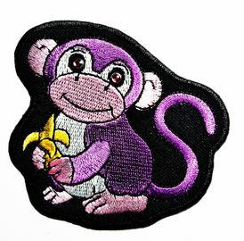 Hierro de encargo del mono de los animales en la tela de los remiendos tejida para la ropa de la chaqueta de la ropa