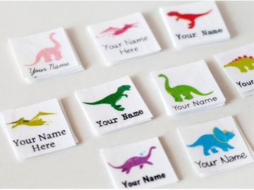 La aduana animal del diseño de los niños imprimió el dinosaurio impreso algodón de las etiquetas de la ropa