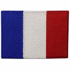 El hierro del bordado de Francia en bandera remienda remiendos de encargo lavables del paño