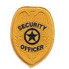 Hierro de encargo bordado hombro del oficial en remiendos del guardia de seguridad de los remiendos