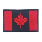 China Hierro negro en remiendos de encargo tejidos remiendos del equipo del bordado de la bandera de Canadá del velcro compañía