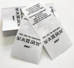 Etiquetas de nylon de Tagless de la prensa de la etiqueta/del calor de cuidado del lavado del satén del traje de baño de la transferencia de calor