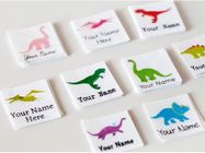 China La aduana animal del diseño de los niños imprimió el dinosaurio impreso algodón de las etiquetas de la ropa compañía