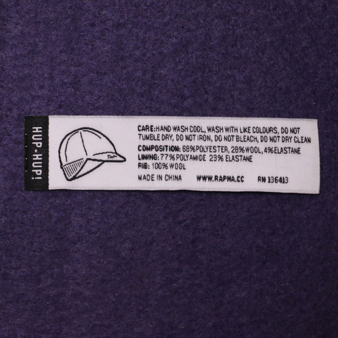 Etiquetas populares del nombre de la tela de la máquina para el extremo de la ropa/de la ropa doblado