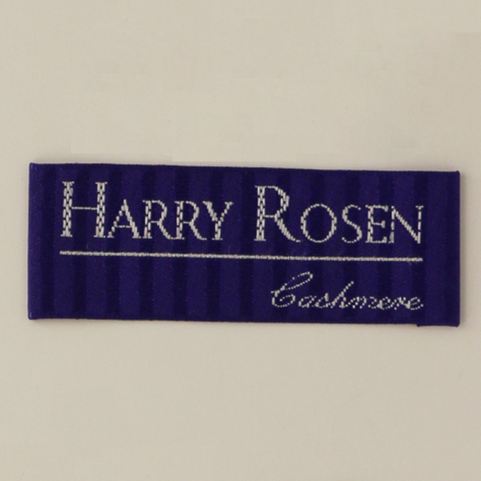 Satén personalizado que cose las etiquetas tejidas del cuello para las camisetas 3/4" X 2 el 1/2”