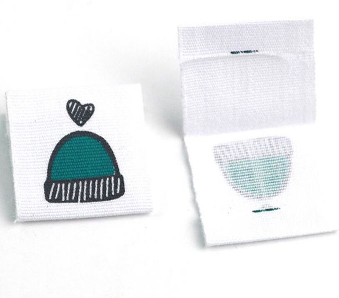La ropa impresa aduana teñida llano etiqueta la etiqueta suave blanca del algodón para el niño del bebé